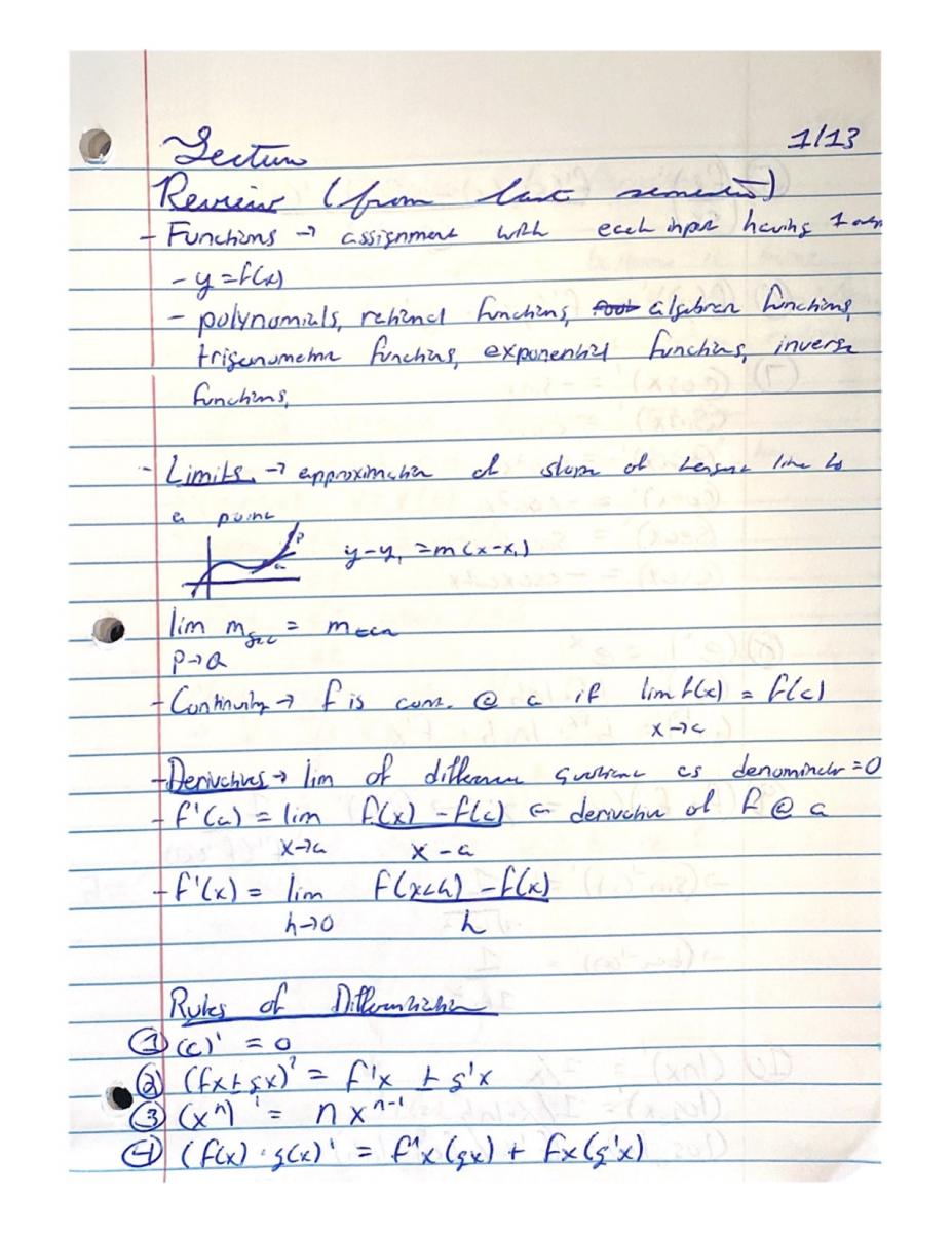 Scan of notes, side two